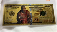 Faux Gold Banknote - Bulls 23 $100