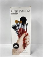 New pink panda brushes 9 piece red