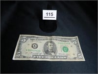 1974 Five Dollar Bill;