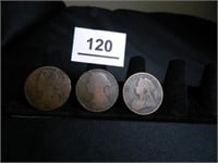 Victoria UK Copper Pennies; Bun Head Pennies-
