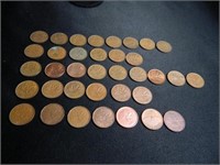 Canadian Cents; 1940's-2001; (36);