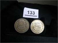 1957 & 1958? Silver Mexican Pesos;