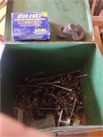METAL BOX WITH STAPLES, MISCELLANOUS ITEMS