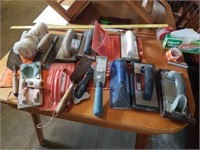 VARIETY OF SANDING AND CEMENT TOOLS