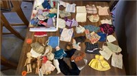 MANY HAND MADE VINTAGE DOLLS  CLOTHES AND