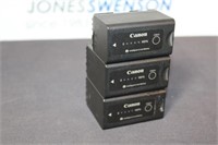Lot (3) Canon Lithium-Ion Battery Packs;