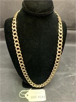 Italy .925 Gold Tone Necklace, 18"l 1.38 Toz