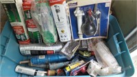 (2) Plastic Tubs w/Contents, Tools, Plumbing, etc