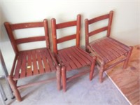 (3) Child's Wooden Chairs