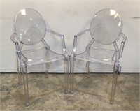 (2) Venetucci Clear Chairs