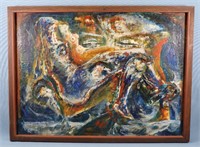 CELOTTI, Marco Abstract Encaustic Painting