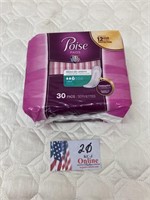 Poise Ultra Thins Light Absorbency Pads, 30 Count