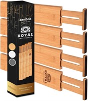 Royal Adjustable Bamboo Drawer Dividers