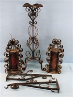 (2) Spanish Revival Fixtures, Smoking Stand