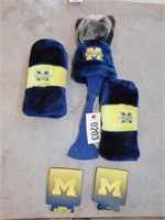 U of M Golf Club Covers w/ 2 Koozies