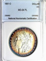 1881-O  $ Guide $400 NNC MS-64 PL Undervalued!
