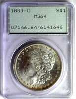 1883-O Morgan Silver $ PCGS MS-64 Old PCGS