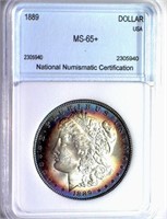 1889 Morgan $ Guide $425 NNC MS-65+ Vivid Color!