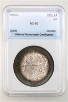 1885-O Morgan Silver $ NNC MS-65 Toned!