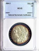 1884-O Morgan Silver $ NNC MS-65 Rim Tone