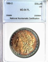 1880-O  $ Guide $3350 NNC MS-64 PL Amazing Color