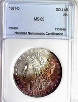 1881-O  $ Guide $1050 NNC MS-65 Crescent Tone