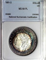 1881-O Morgan Silver $ NNC MS-64 PL GUIDE $925