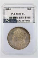 1881-S Morgan Silver $ Guide $300 PCI MS-65 PL