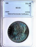 1889  $ Guide $425 NNC MS-65+ DEEP BLUE MONSTER