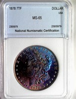 1878 7TF  $ Guide $850 NNC MS-65 MONSTER COLOR