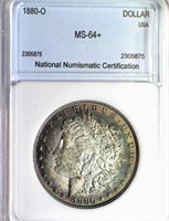 1880-O Morgan Silver $ NNC MS-64+ GUIDE $4750