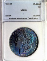 1881-O  $ Guide $1050 NNC MS-65 BEAUTIFUL BLUE