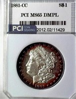 1881-CC Morgan Silver $ NNC MS-65 DMPL Guide $2750
