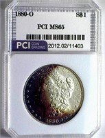 1880-O Morgan Silver $ PCI MS-65 Guide $17,500