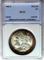1882-S Morgan Silver $ NNC MS-65 Clean & Toned