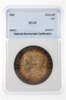 1890 Morgan Silver $ Guide $1050 NNC MS-65