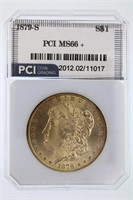 1879-S  $ Guide $575 PCI MS-66+ GOLDEN TONING!