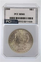 1880 Morgan Silver $ Guide $600 PCI MS-65 CLEAN