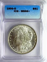 1900-O Morgan Silver $ GUIDE $1200 ICG MS-66+