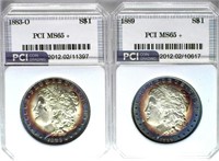 1883-O & 1889 Morgan  $ Guide $710 PCI MS-65+