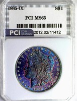 1885-CC Morgan Silver $ GUIDE $1350 PCI MS-65
