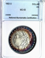 1882-O Morgan Silver $ NNC MS-65 Guide $650