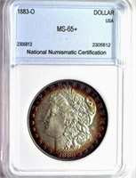 1883-O Morgan Silver $ NNC MS-65+ Rim Tone