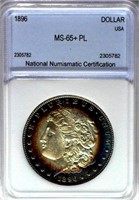 1896 Morgan Silver $ GUIDE $450 NNC MS-65+ PL