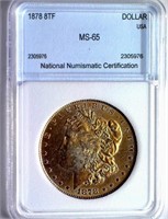 1878 8TF Morgan Silver $ NNC MS-65 AMAZING TONE!