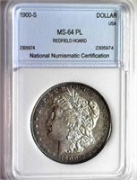 1900-S  $ Guide $1150 NNC MS-64 PL Redfield Hoard