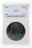 1880-S Morgan $ Guide $1000 NNC MS-67 Toned