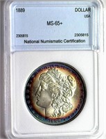 1889 Morgan Silver $ Guide $425 NNC MS-65+