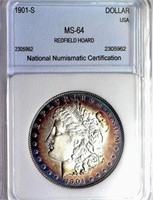 1901-S  $ Guide $1500 NNC MS-64  Redfield Hoard