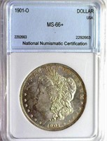 1901-O Morgan Silver $ GUIDE $3250 NNC MS-66+